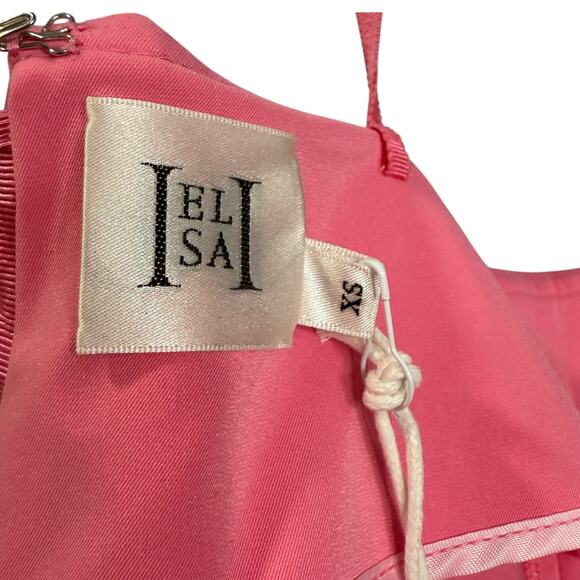 Helsa Size XS Women's Strapless Structured‎ Formal Long Gown Pink Bridesmaid NWT - Picture 5 of 11